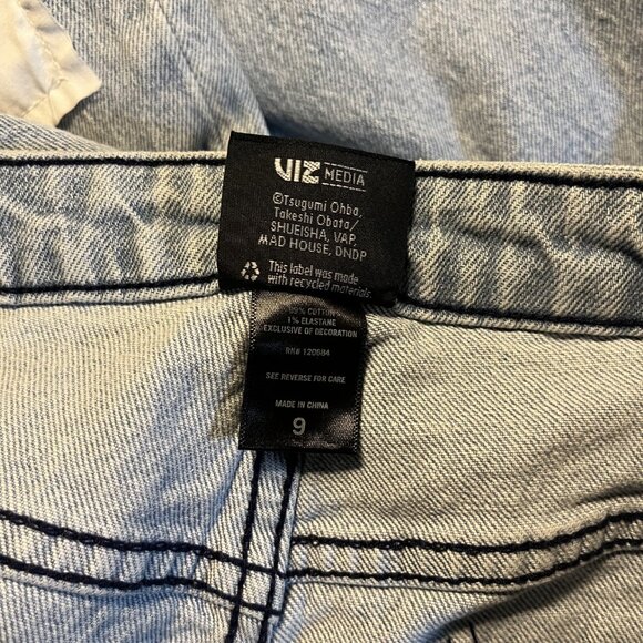 New Hot Topic Death Note Patch Wide Leg Jeans size 9 Womens - Picture 5 of 7